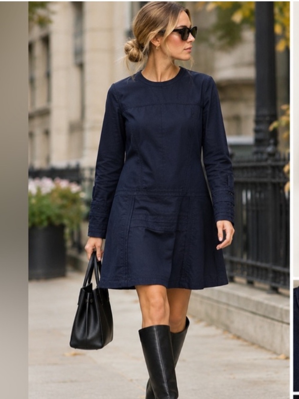 Club Monaco Navy A-Line Dress